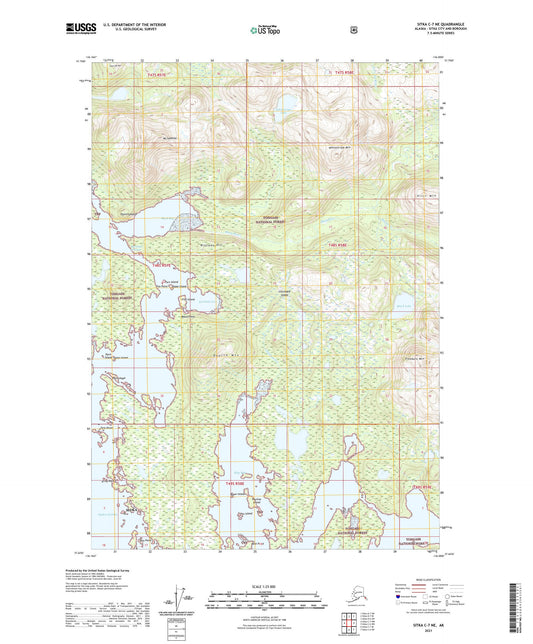 Sitka C-7 NE Alaska US Topo Map Image