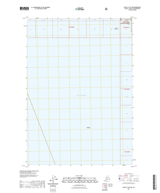 Sitka C-7 OE S NE Alaska US Topo Map Image