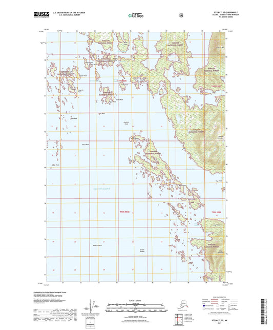 Sitka C-7 SE Alaska US Topo Map Image