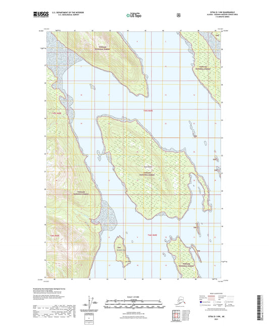 Sitka D-1 NW Alaska US Topo Map Image