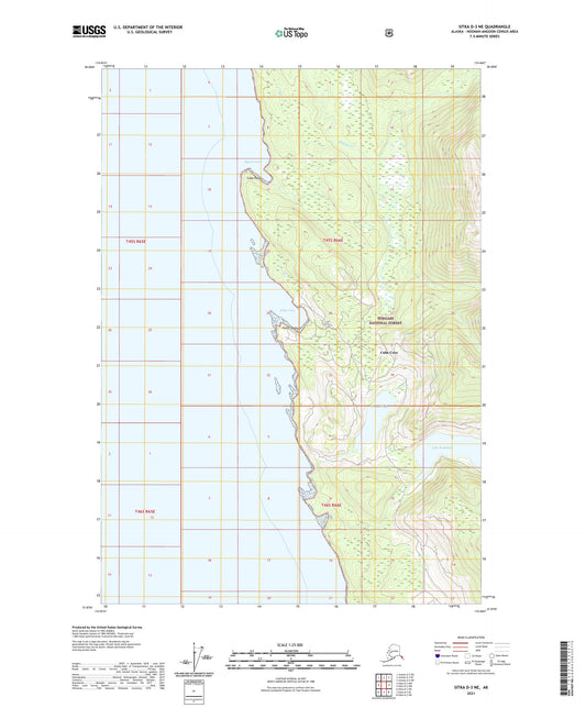 Sitka D-3 NE Alaska US Topo Map Image