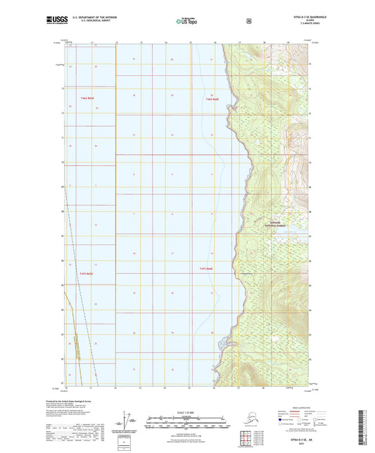 Sitka D-3 SE Alaska US Topo Map Image