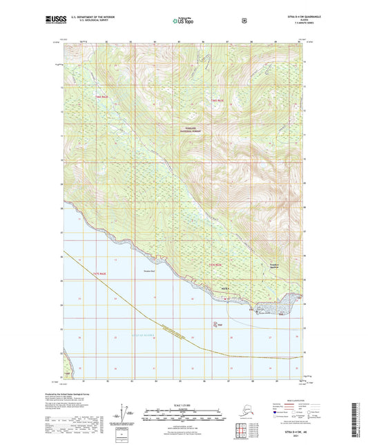 Sitka D-4 SW Alaska US Topo Map Image