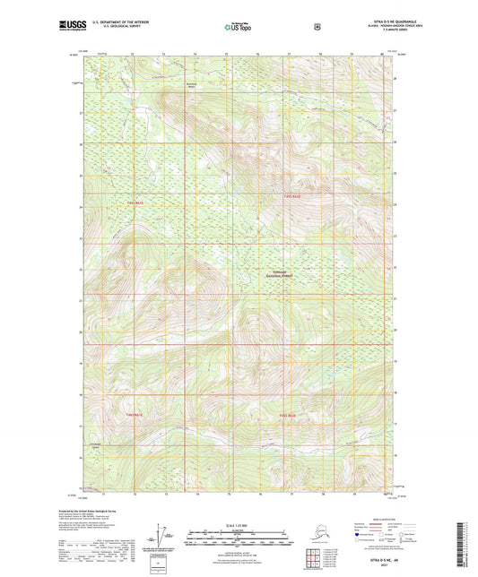 Sitka D-5 NE Alaska US Topo Map Image