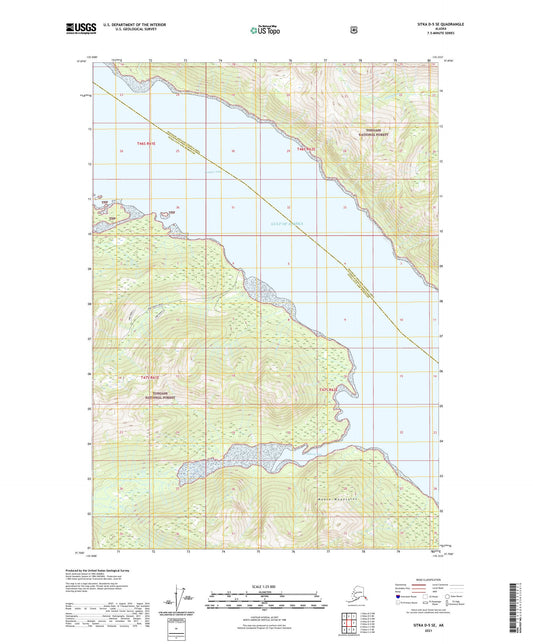 Sitka D-5 SE Alaska US Topo Map Image