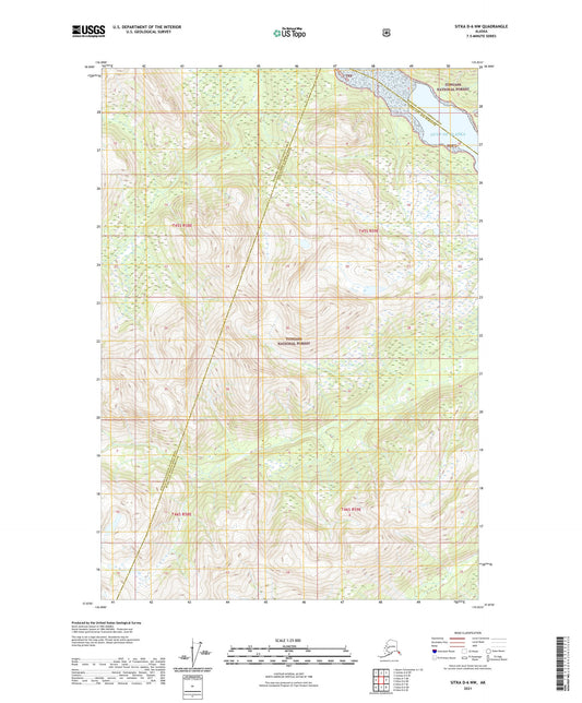 Sitka D-6 NW Alaska US Topo Map Image