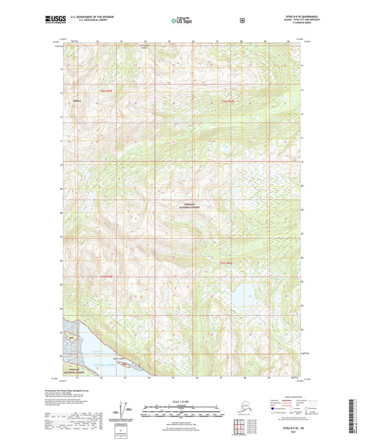 Sitka D-6 SE Alaska US Topo Map Image