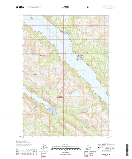 Sitka D-7 NW Alaska US Topo Map Image
