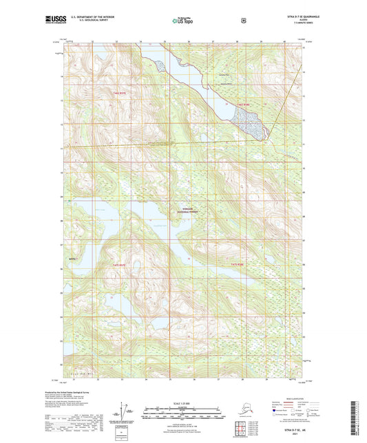 Sitka D-7 SE Alaska US Topo Map Image