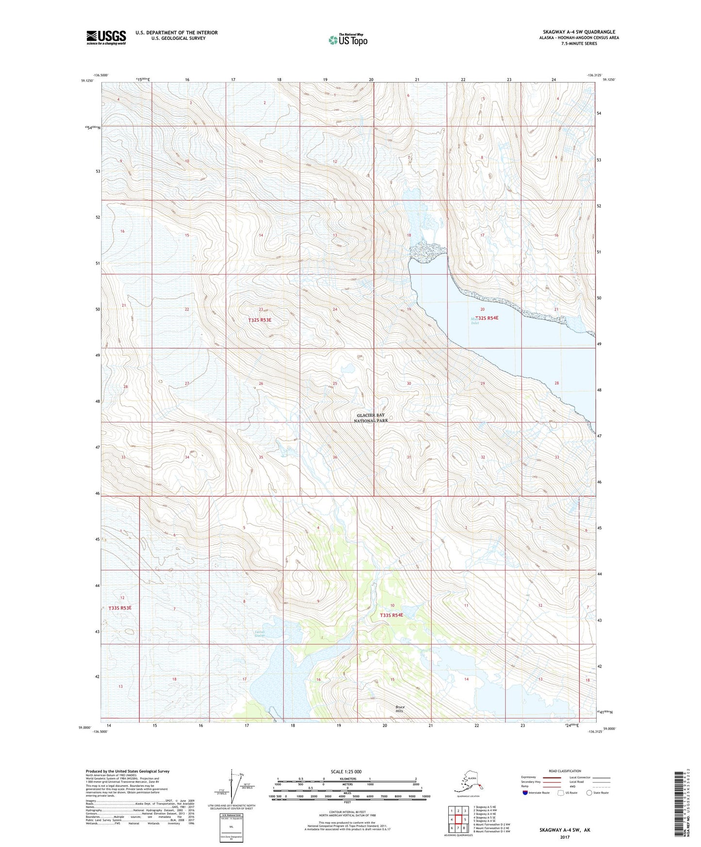 Skagway A-4 SW Alaska US Topo Map Image
