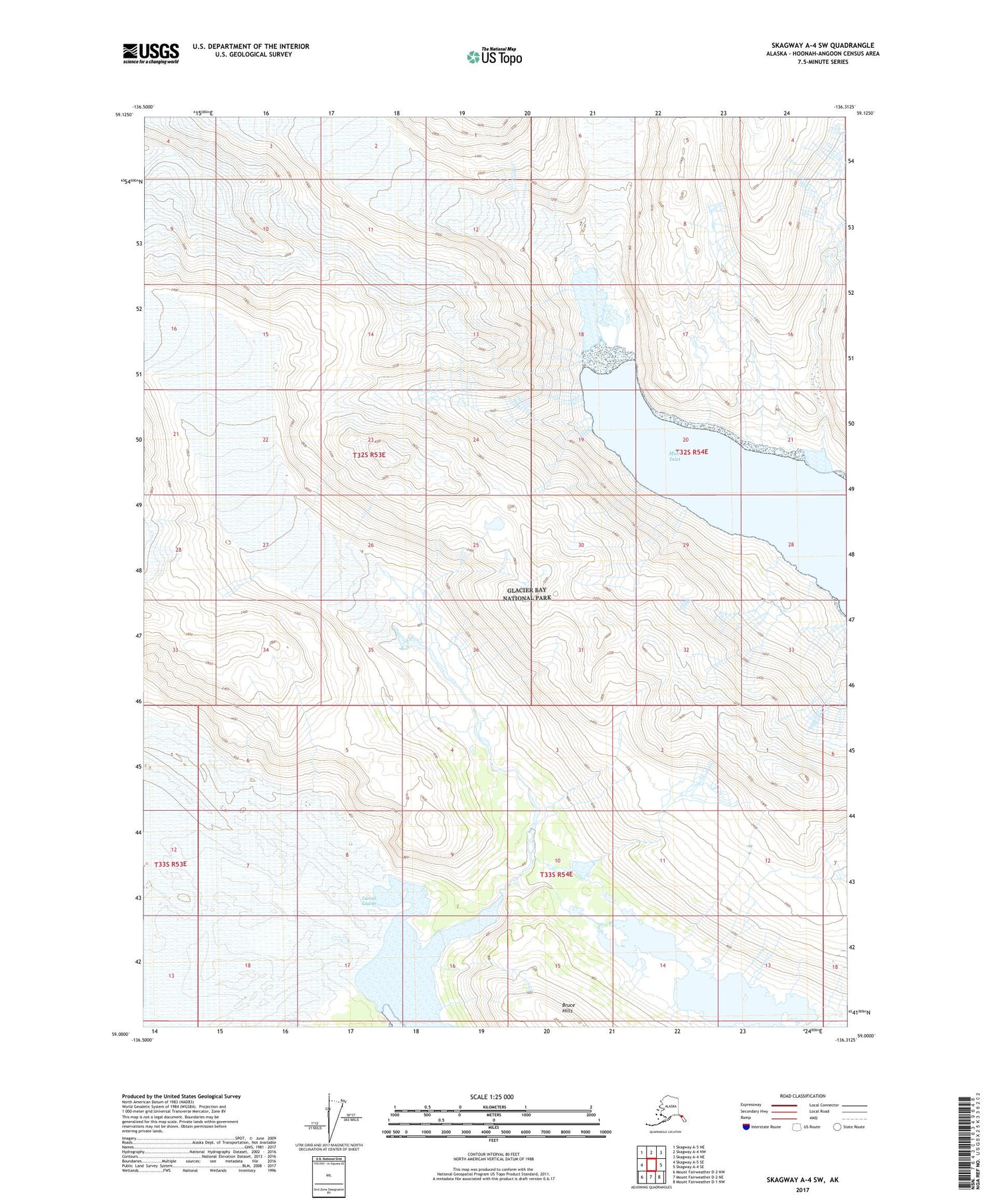Skagway A-4 SW Alaska US Topo Map Image
