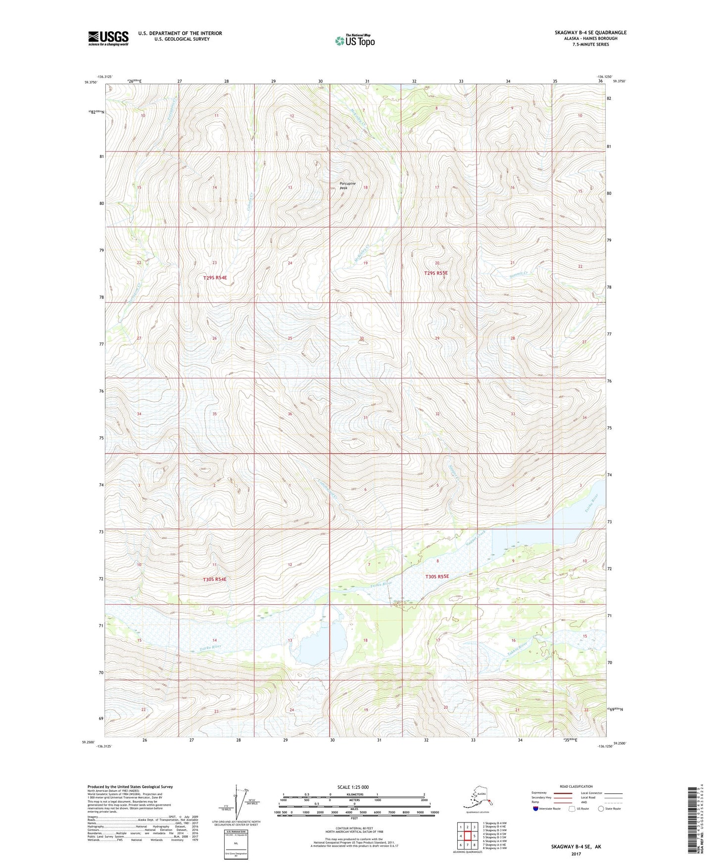 Skagway B-4 SE Alaska US Topo Map Image