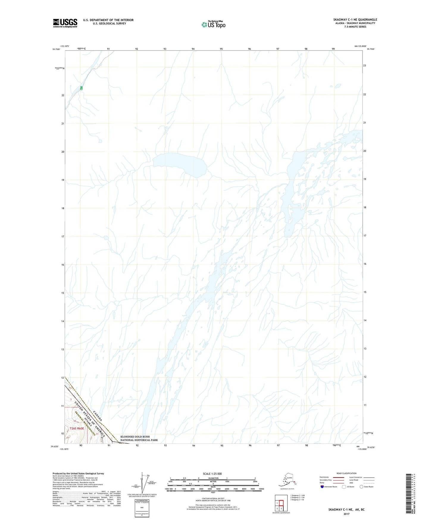 Skagway C-1 NE Alaska US Topo Map Image