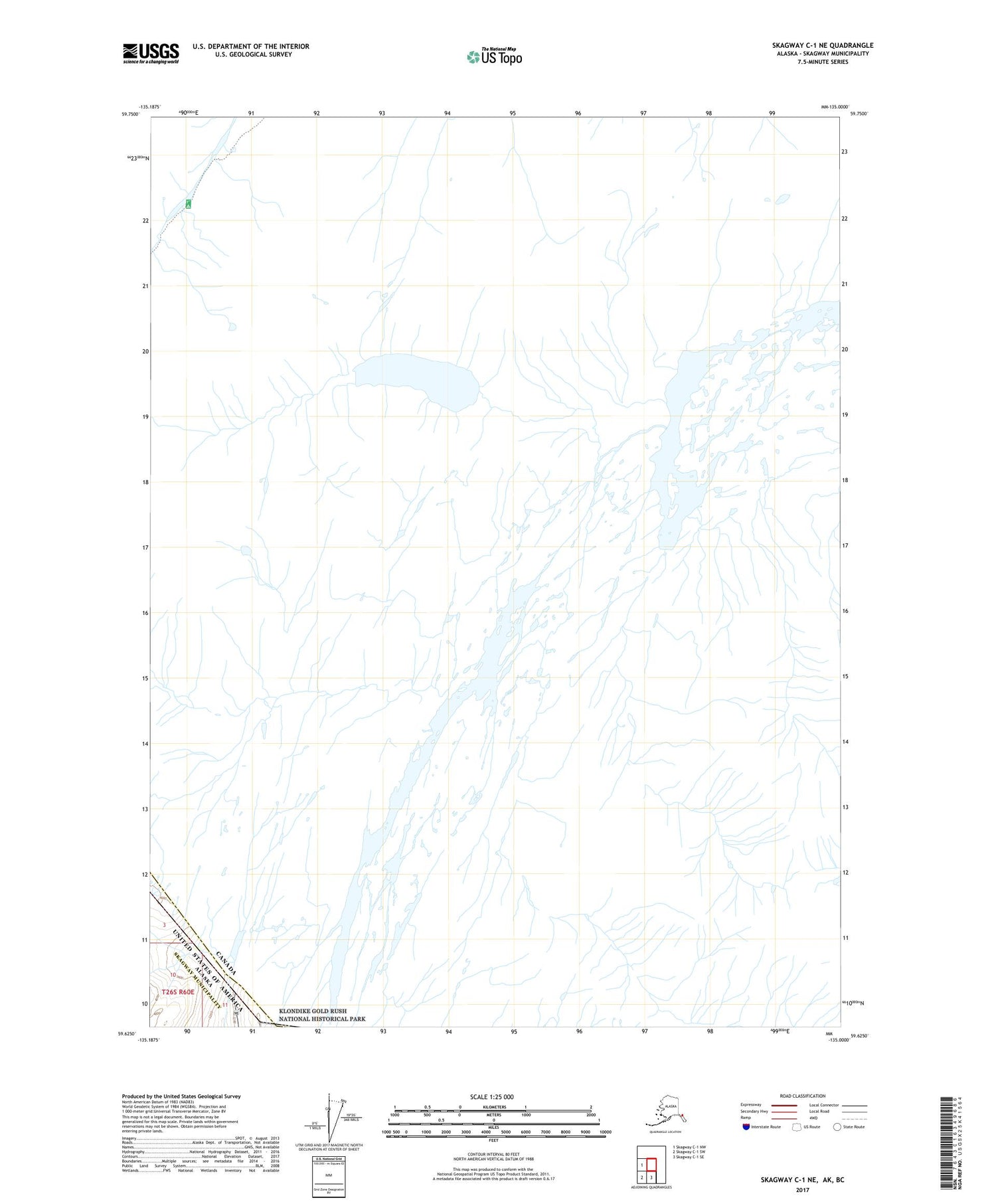 Skagway C-1 NE Alaska US Topo Map Image