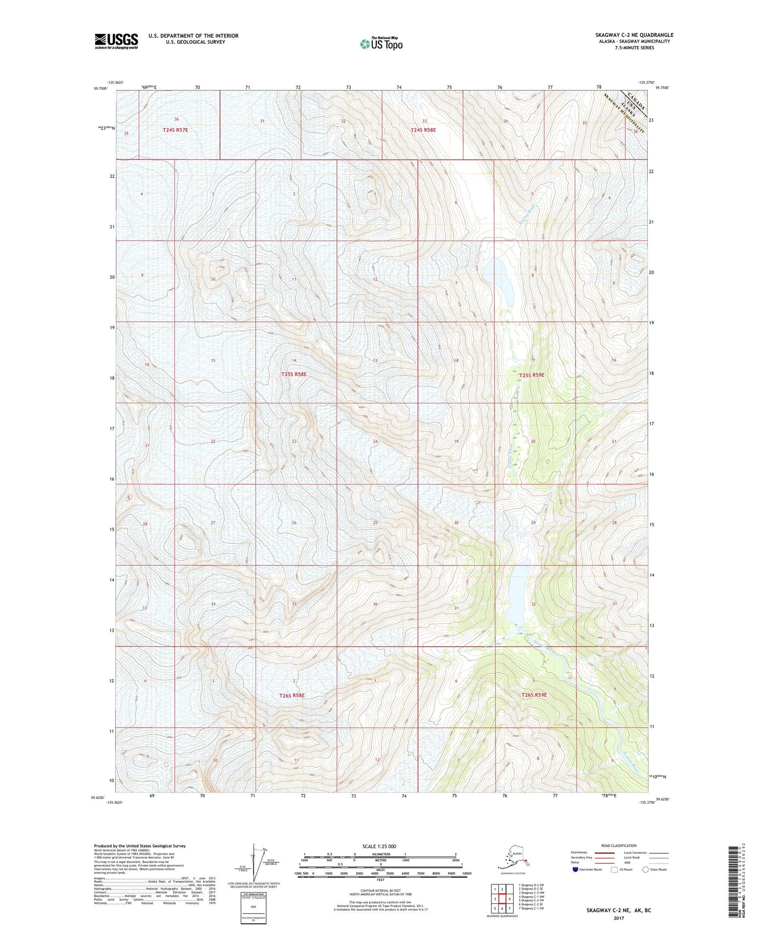 Skagway C-2 NE Alaska US Topo Map Image