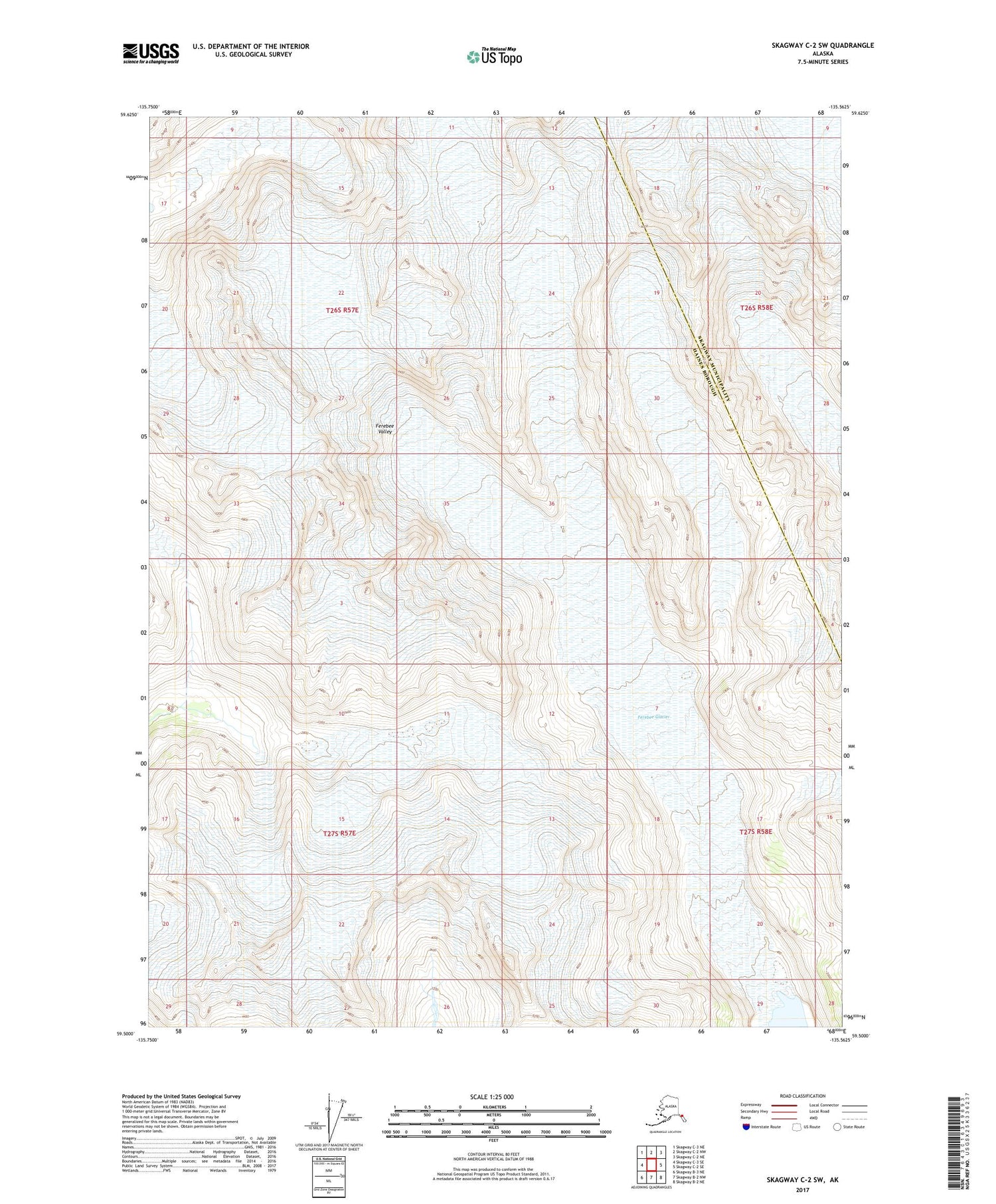 Skagway C-2 SW Alaska US Topo Map Image