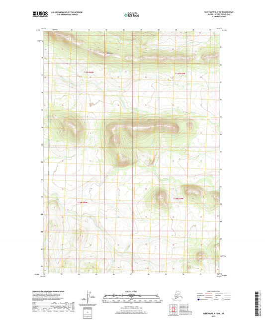 Sleetmute A-1 SW Alaska US Topo Map Image
