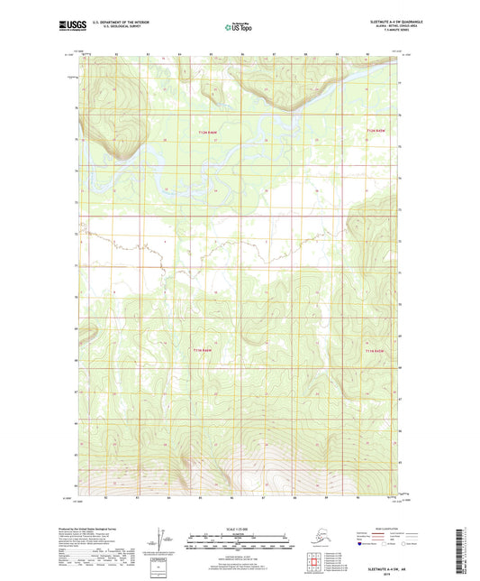 Sleetmute A-4 SW Alaska US Topo Map Image