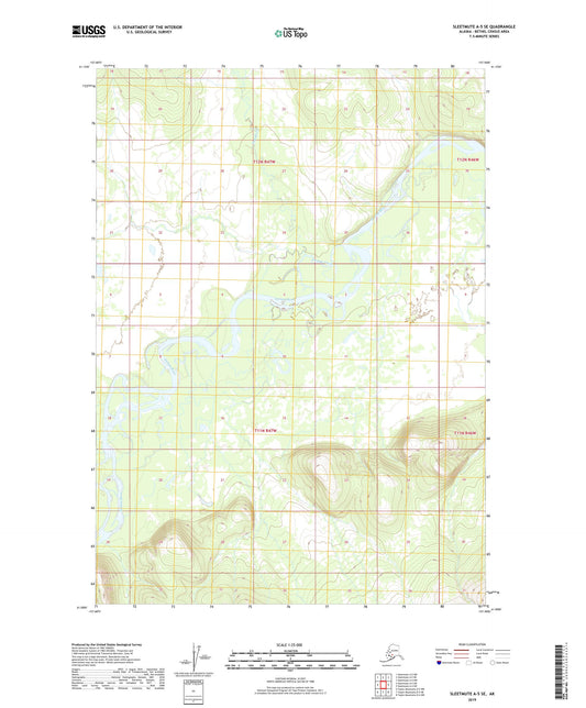 Sleetmute A-5 SE Alaska US Topo Map Image