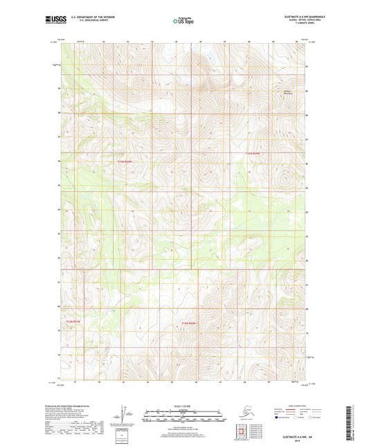 Sleetmute A-6 NW Alaska US Topo Map Image
