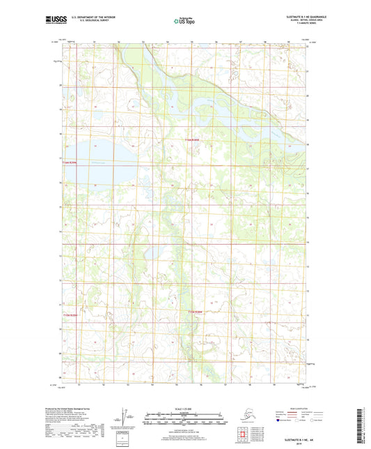 Sleetmute B-1 NE Alaska US Topo Map Image