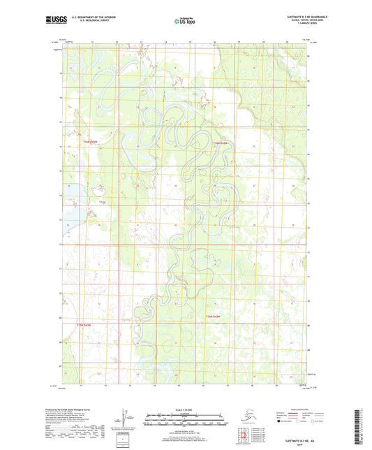 Sleetmute B-3 NE Alaska US Topo Map Image