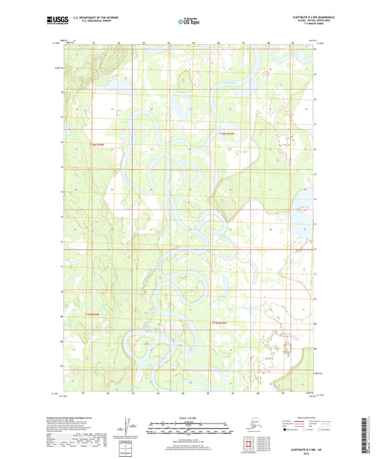 Sleetmute B-3 NW Alaska US Topo Map Image