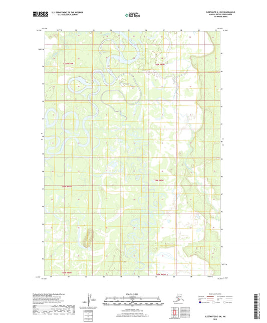 Sleetmute B-3 SW Alaska US Topo Map Image