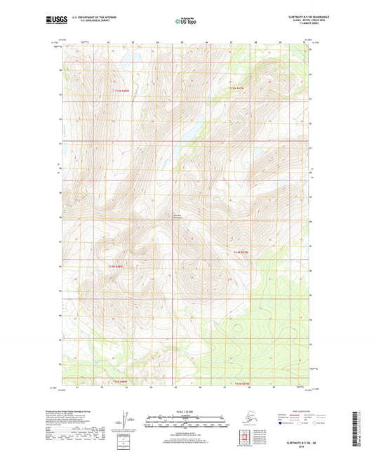 Sleetmute B-5 SW Alaska US Topo Map Image
