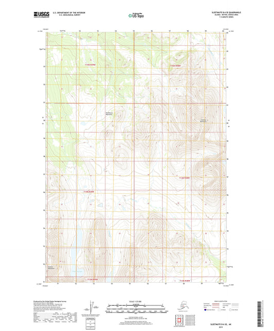 Sleetmute B-6 SE Alaska US Topo Map Image