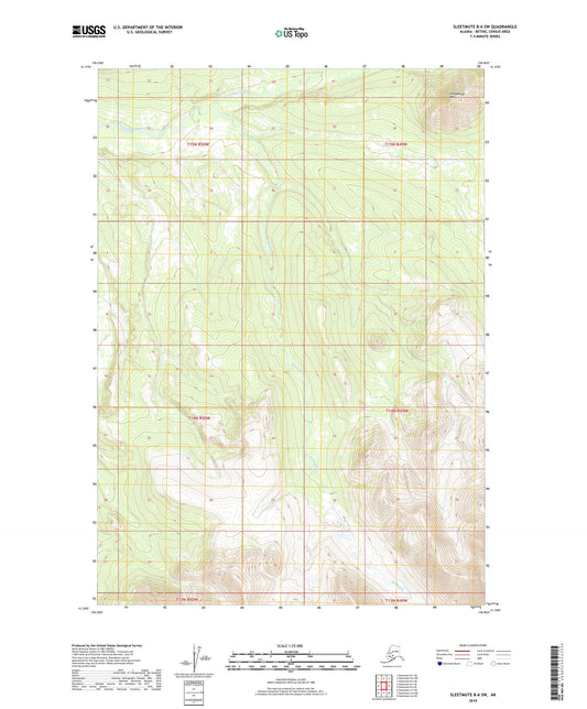 Sleetmute B-6 SW Alaska US Topo Map Image