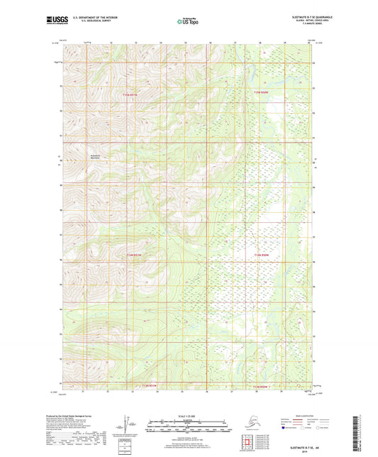 Sleetmute B-7 SE Alaska US Topo Map Image