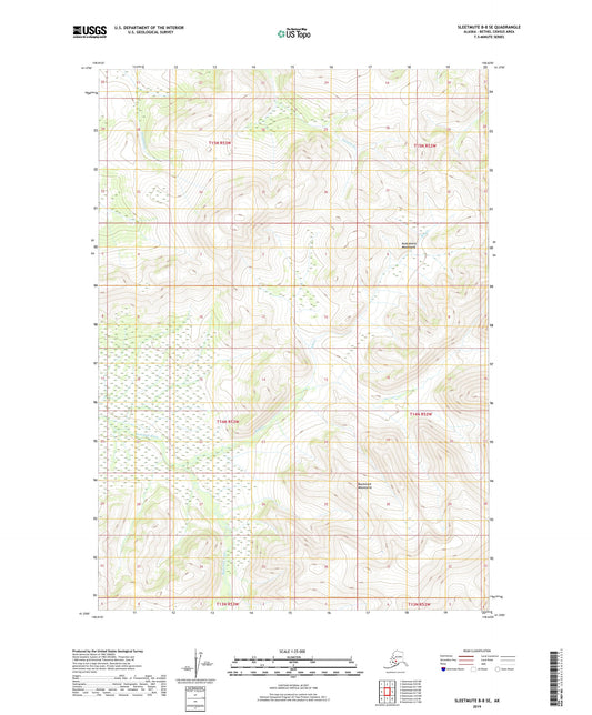 Sleetmute B-8 SE Alaska US Topo Map Image
