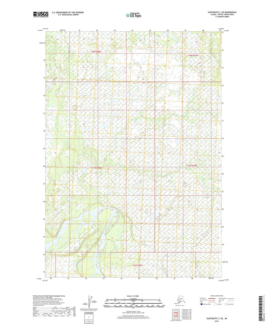 Sleetmute C-1 SE Alaska US Topo Map Image