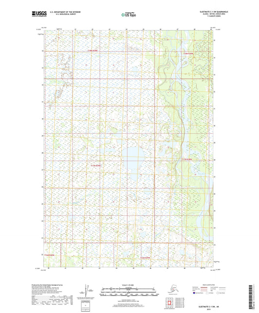 Sleetmute C-1 SW Alaska US Topo Map Image