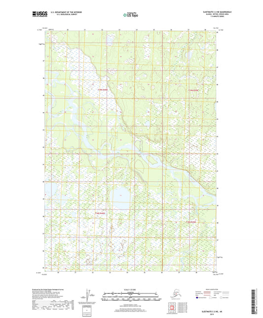 Sleetmute C-2 NE Alaska US Topo Map Image