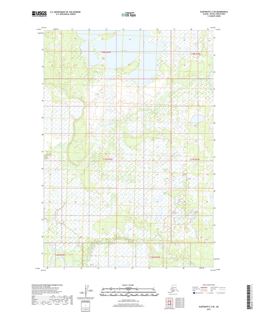 Sleetmute C-3 SE Alaska US Topo Map Image