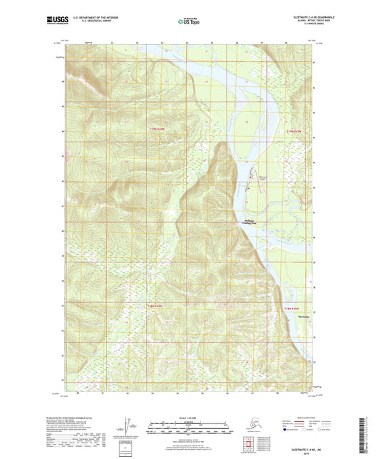 Sleetmute C-4 NE Alaska US Topo Map Image