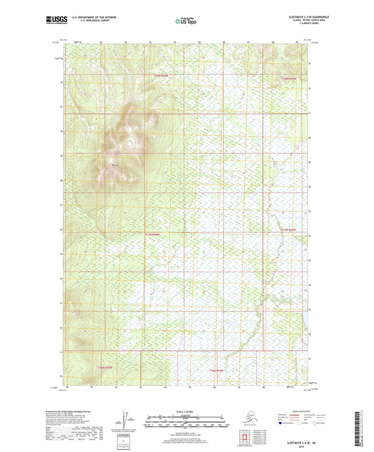 Sleetmute C-4 SE Alaska US Topo Map Image