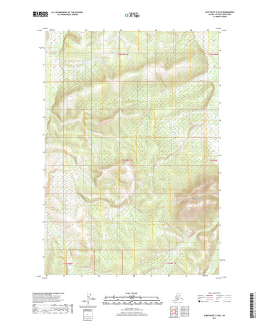 Sleetmute C-5 SW Alaska US Topo Map Image