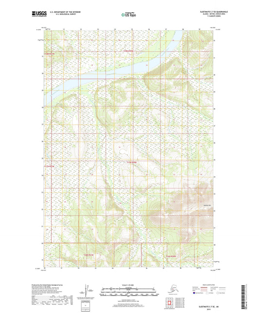 Sleetmute C-7 SE Alaska US Topo Map Image