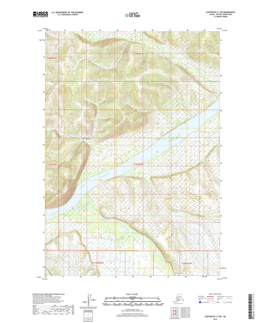 Sleetmute C-7 SW Alaska US Topo Map Image