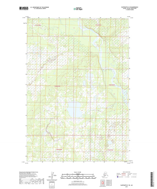 Sleetmute D-1 SE Alaska US Topo Map Image