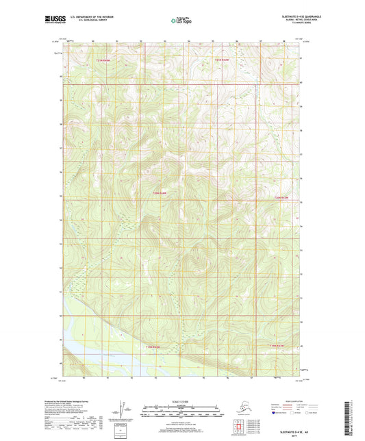 Sleetmute D-4 SE Alaska US Topo Map Image