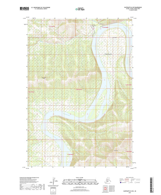 Sleetmute D-6 SW Alaska US Topo Map Image