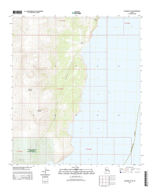 Solomon B-2 NE Alaska US Topo Map Image