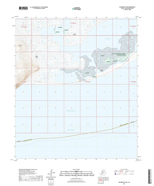 Solomon B-6 NW Alaska US Topo Map Image
