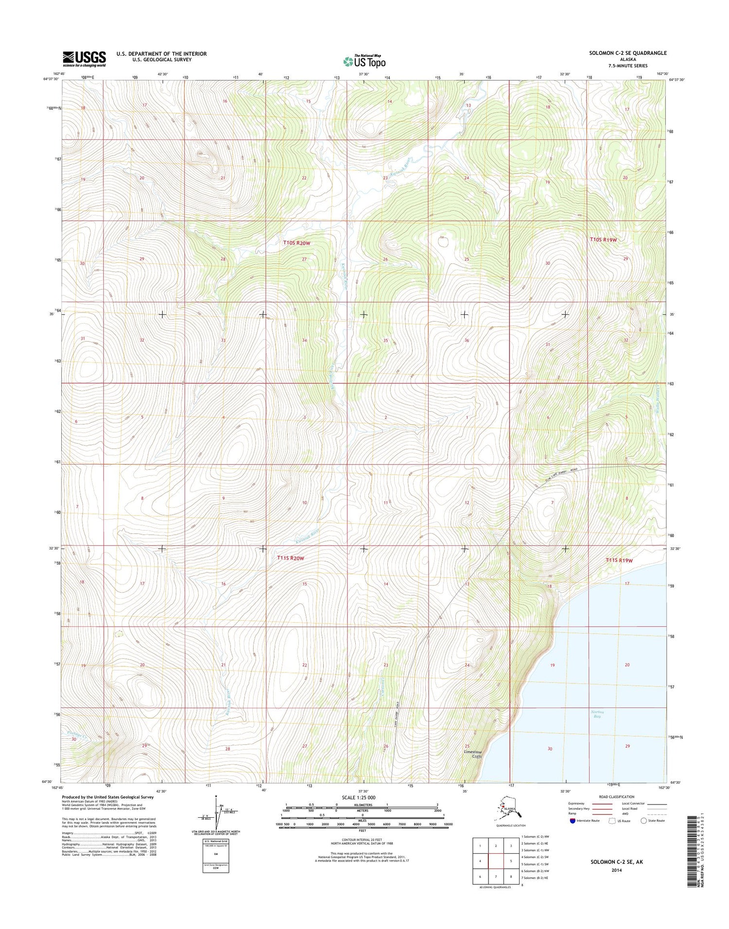 Solomon C-2 SE Alaska US Topo Map Image
