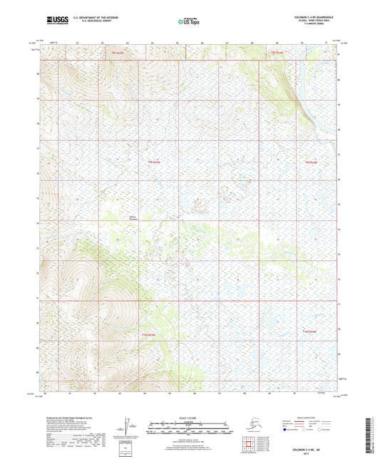 Solomon C-4 NE Alaska US Topo Map Image