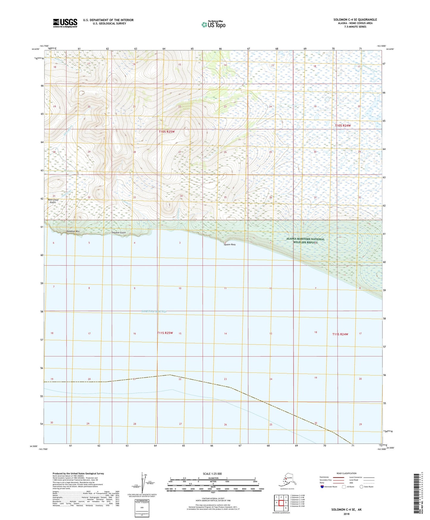 Solomon C-4 SE Alaska US Topo Map Image